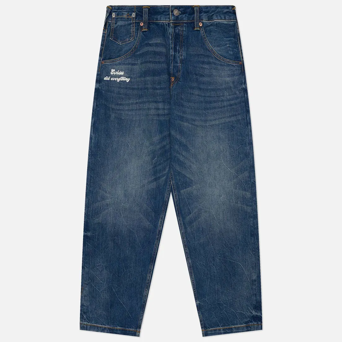 Evisu Мужские джинсы Lettering Print & Seagull Print & Embroidery
