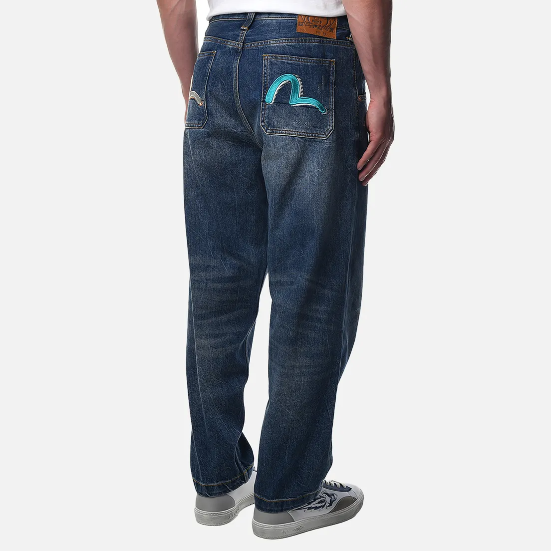 Evisu Мужские джинсы Lettering Print & Seagull Print & Embroidery