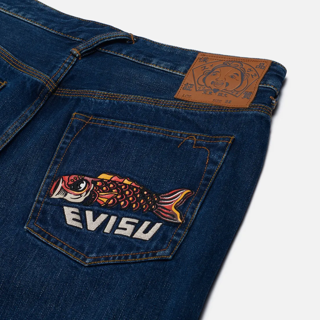 Evisu Мужские джинсы Seagull Embroidery & Koinobori Print