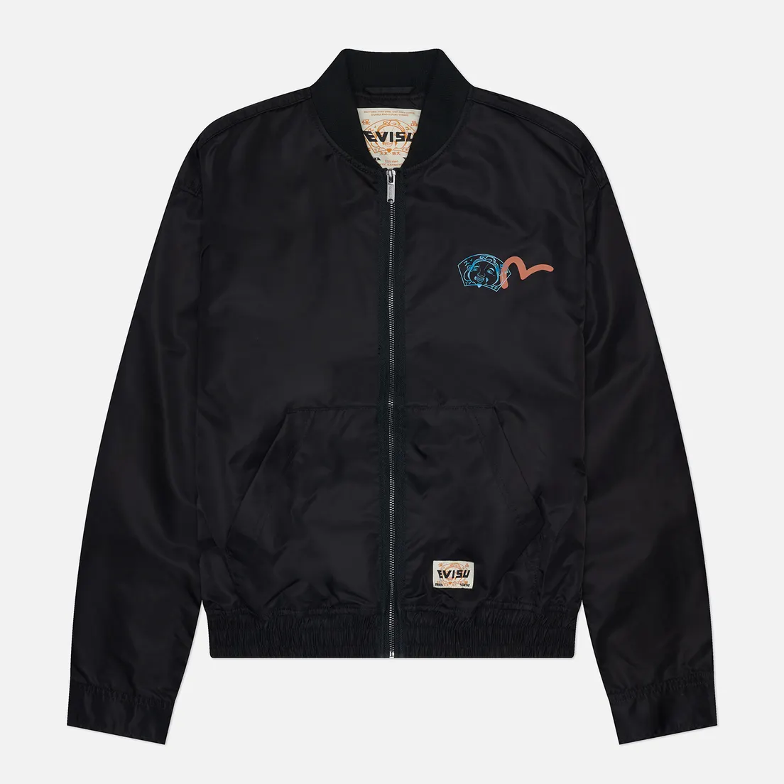Evisu Мужская куртка бомбер Godhead Polariod Print