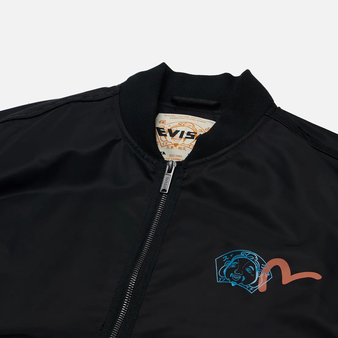 Evisu Мужская куртка бомбер Godhead Polariod Print