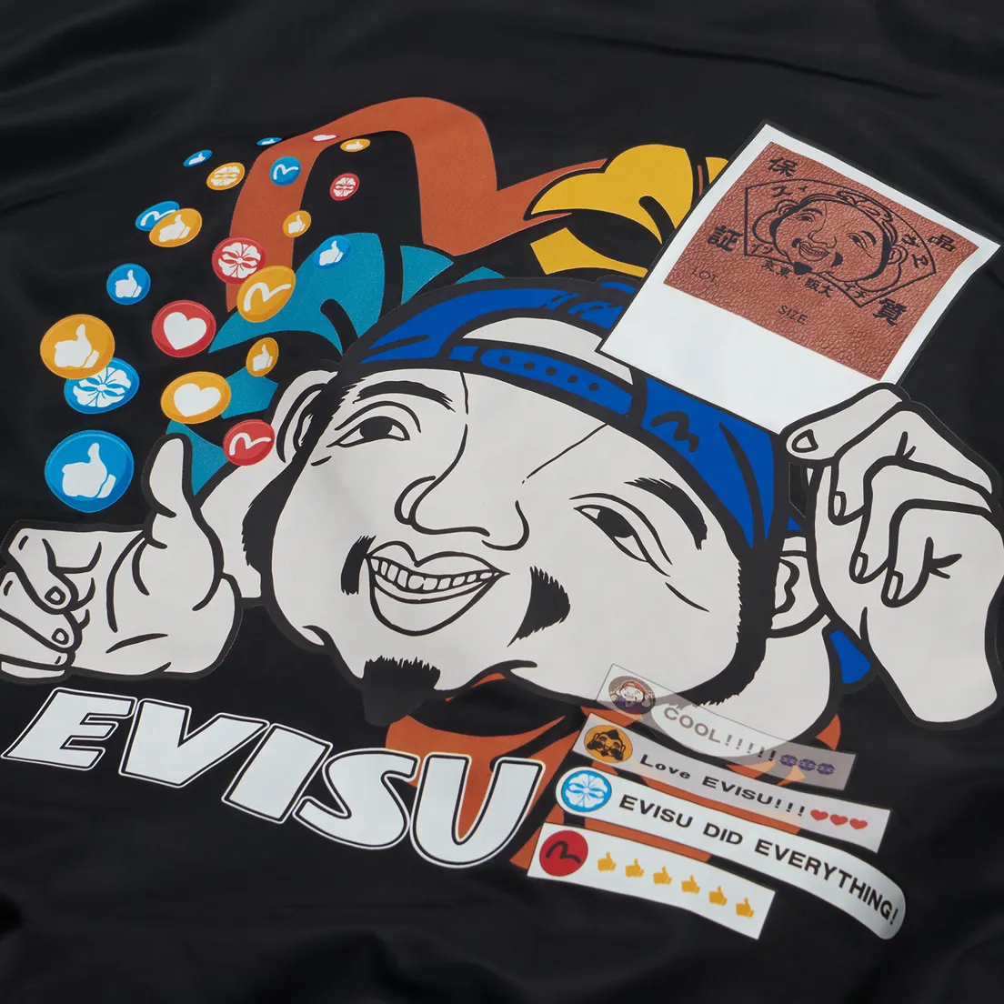 Evisu Мужская куртка бомбер Godhead Polariod Print
