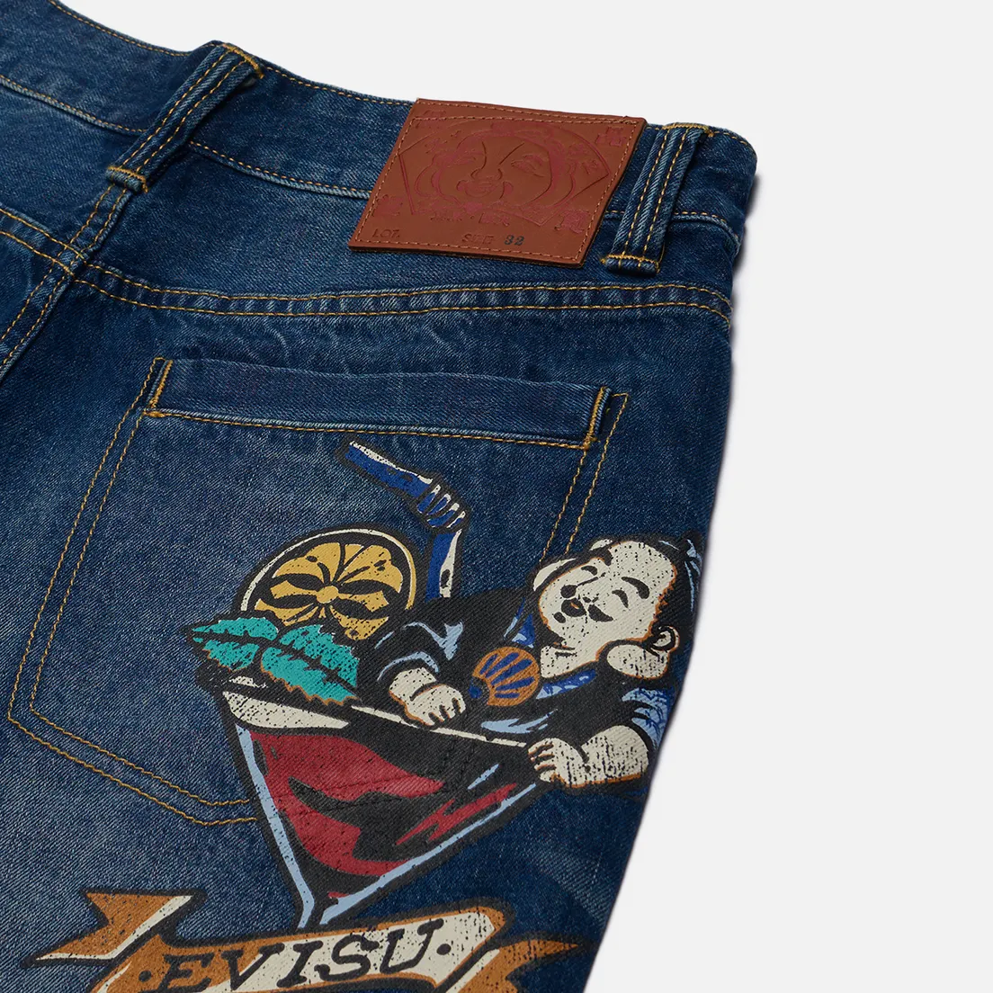 Evisu Мужские джинсы Godhead Printed Denim Joggers
