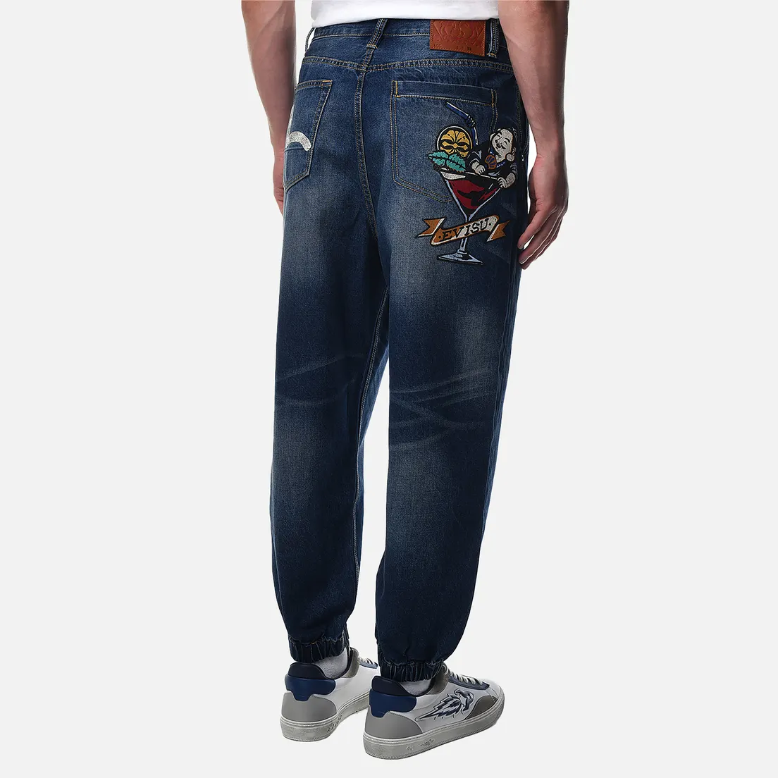 Evisu Мужские джинсы Godhead Printed Denim Joggers