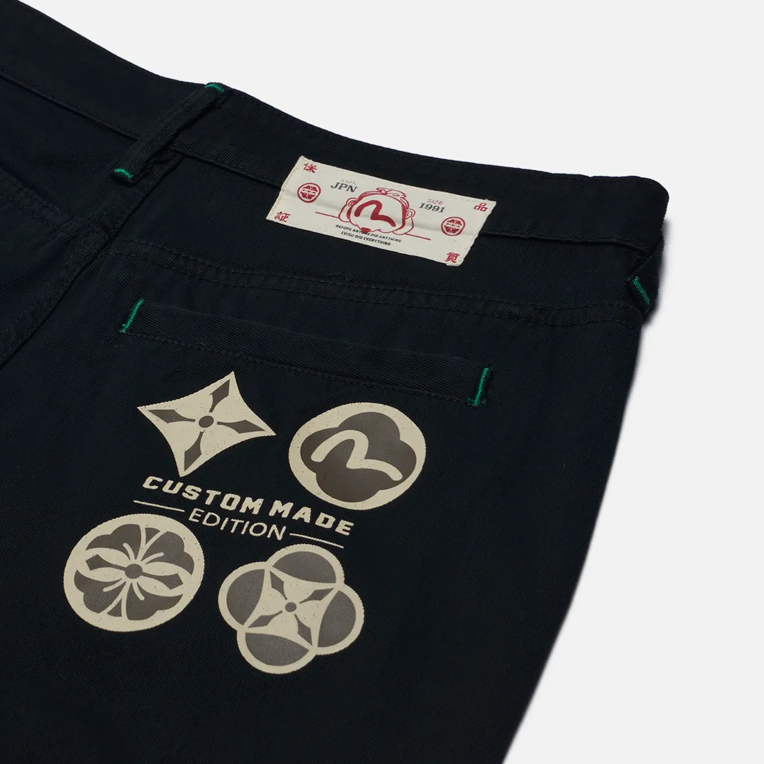 Evisu Мужские брюки Contrast Stitching Logo Printed Joggers