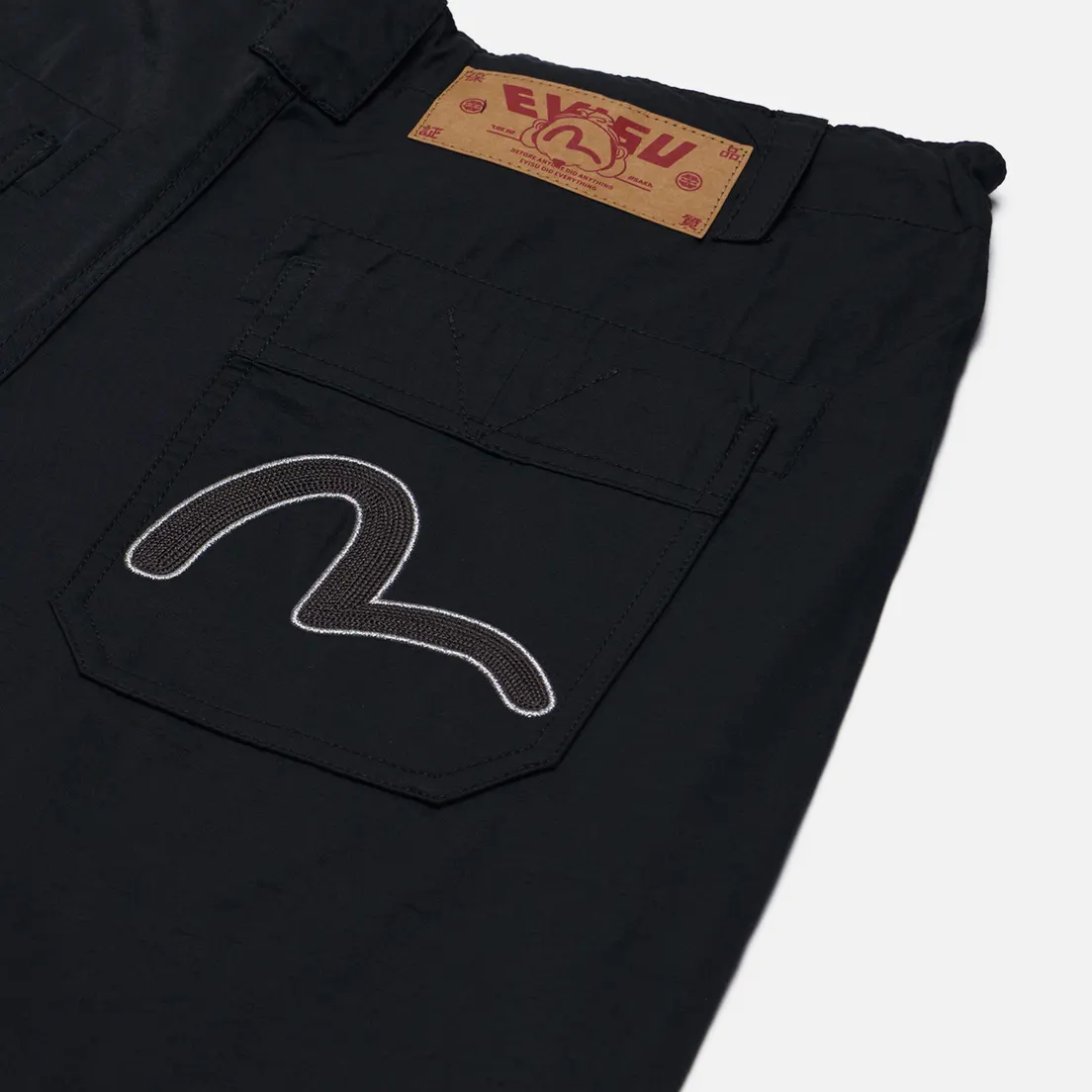 Evisu Мужские брюки Seagull Embroidery & Kamon Print
