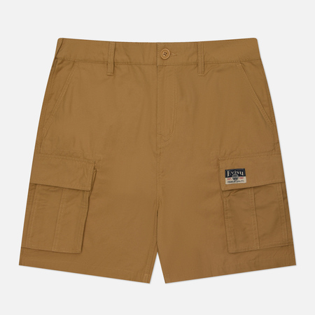 Мужские шорты Evisu Logo Flag Print, цвет бежевый, размер 30