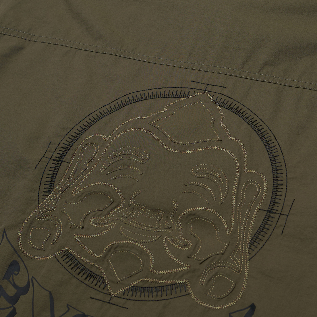 Evisu Мужская куртка ветровка Baby Godhead & Seagull Patchwork Shirt