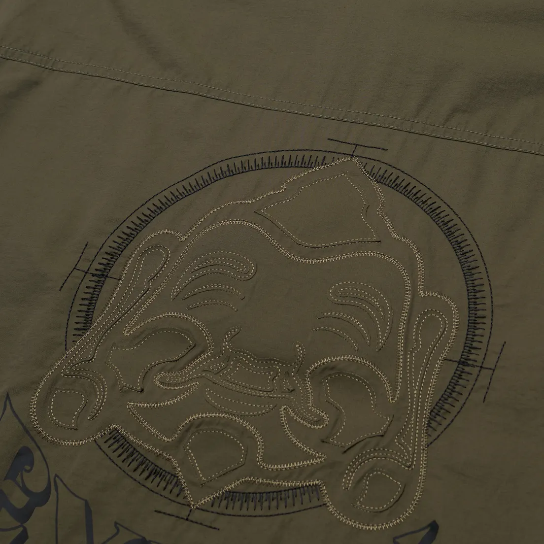 Evisu Мужская куртка ветровка Baby Godhead & Seagull Patchwork Shirt