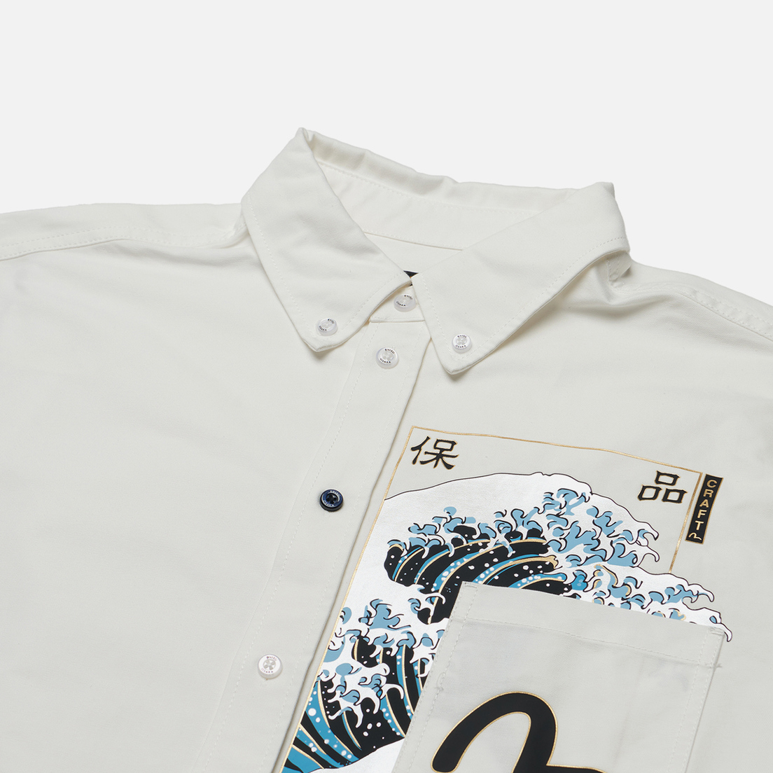 Evisu Мужская рубашка Seagull Wave Print