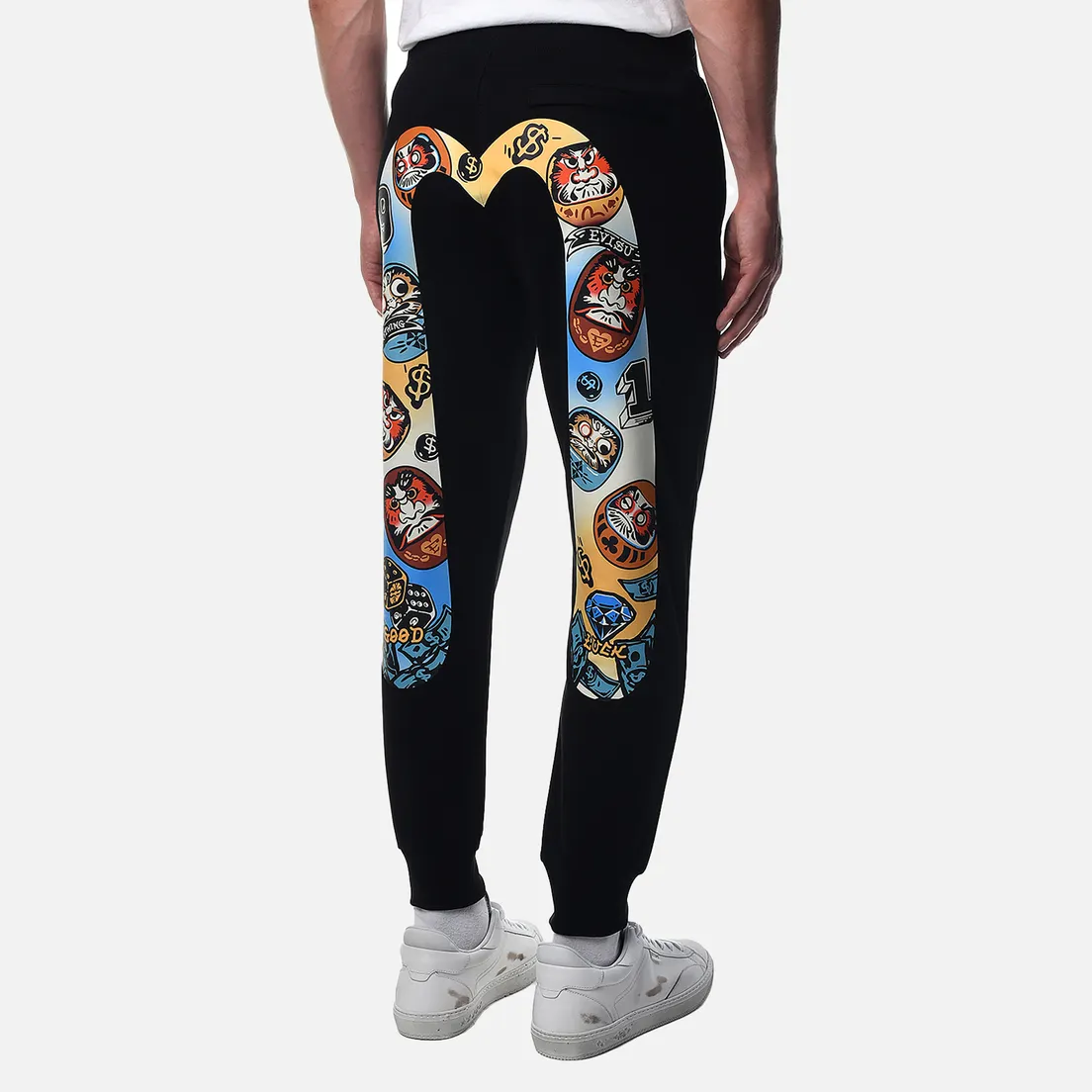 Evisu Мужские брюки Four Suits Daruma Daicock Printed