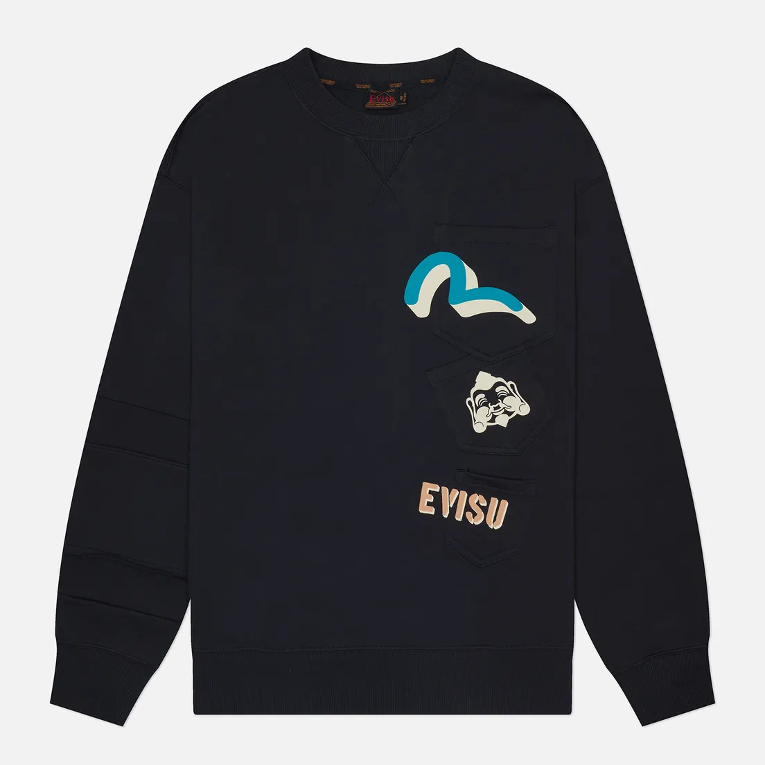 Evisu Мужская толстовка Seagull & Baby Godhead Print