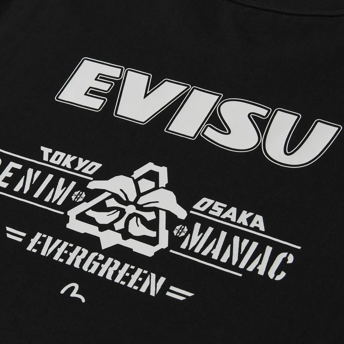 Evisu Мужской лонгслив Kamon & Evisu Print Double Sleeves