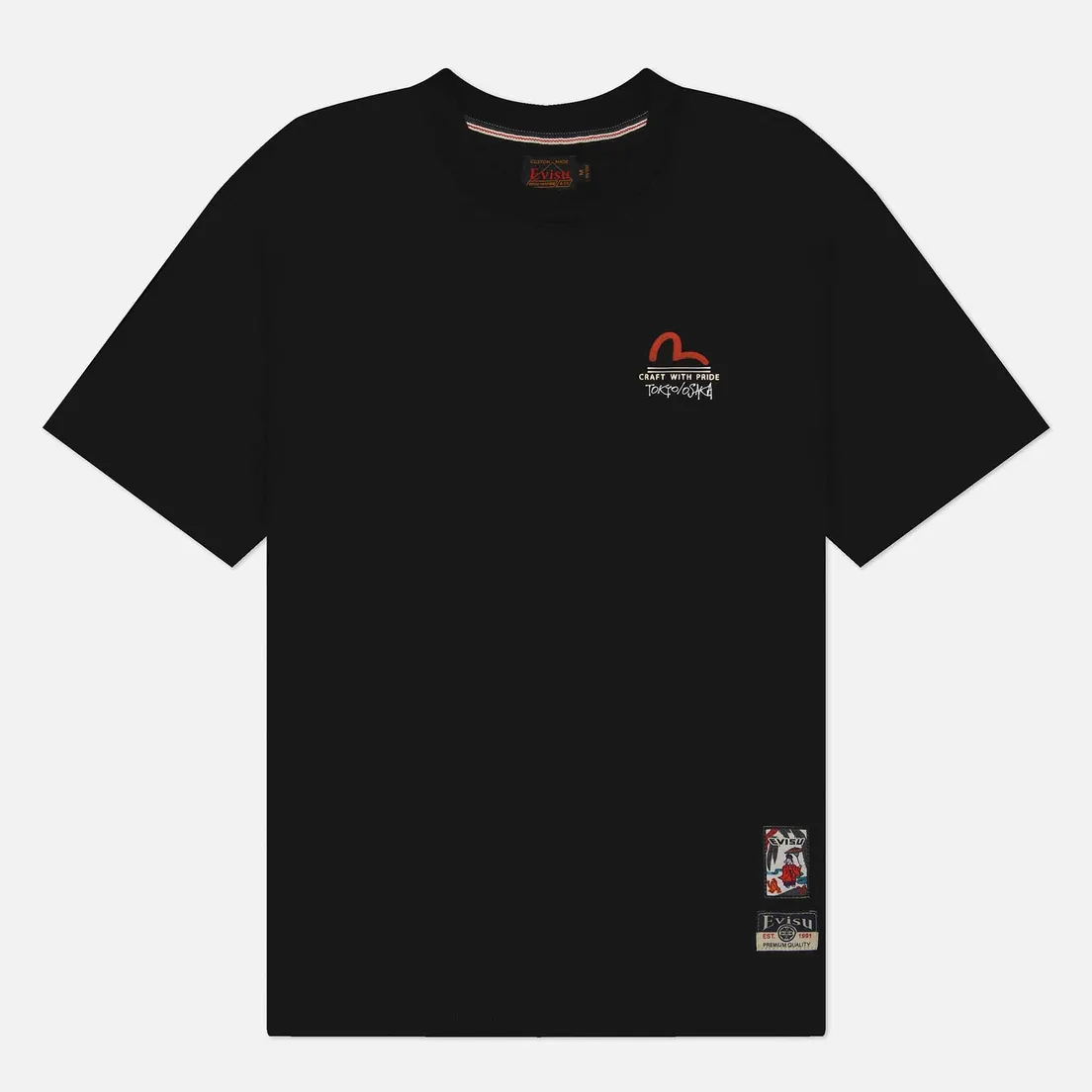 Evisu Мужская футболка Hanafuda Kamon Foil Printed