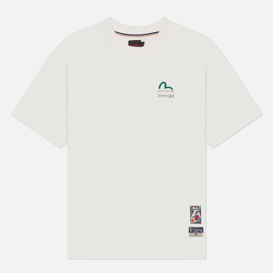 Evisu Мужская футболка Hanafuda Kamon Foil Printed