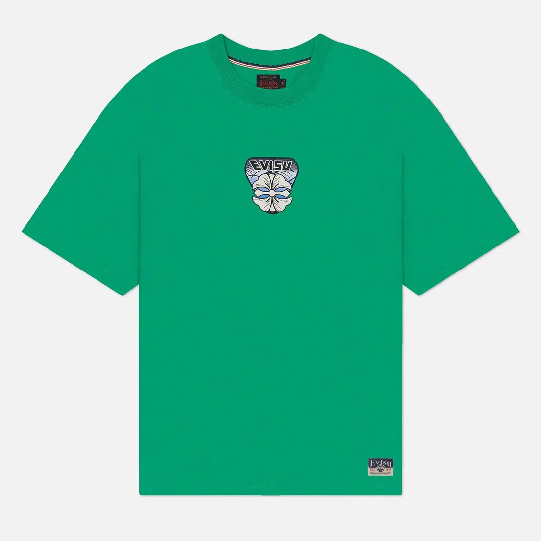 Evisu Мужская футболка Multi-Hanafuda Patches Daicock Printed
