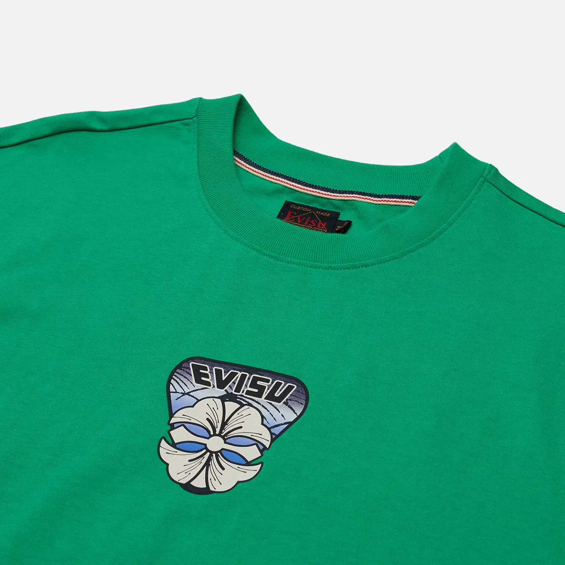 Evisu Мужская футболка Multi-Hanafuda Patches Daicock Printed
