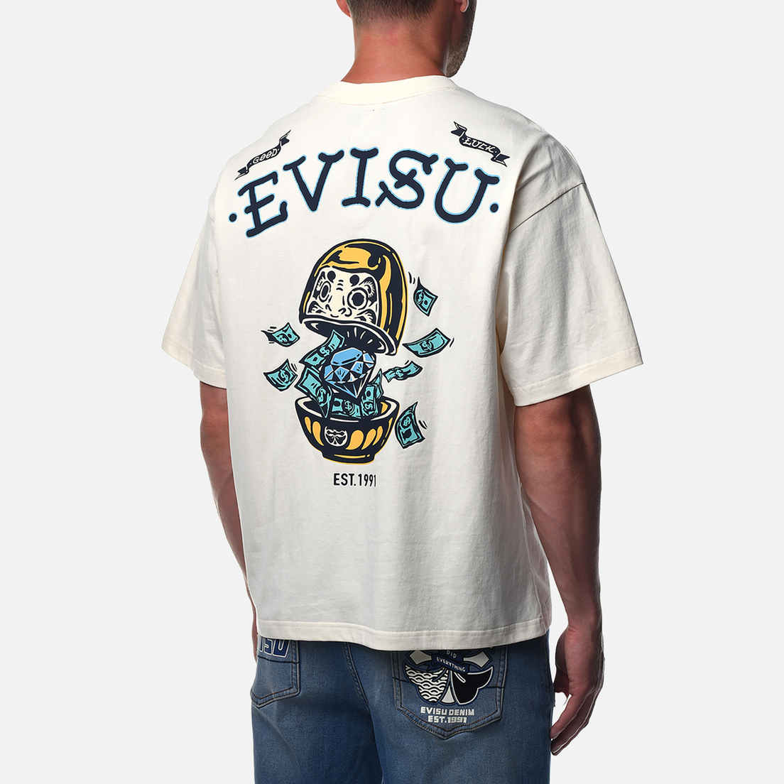 Evisu Мужская футболка Diamond Daruma Printed