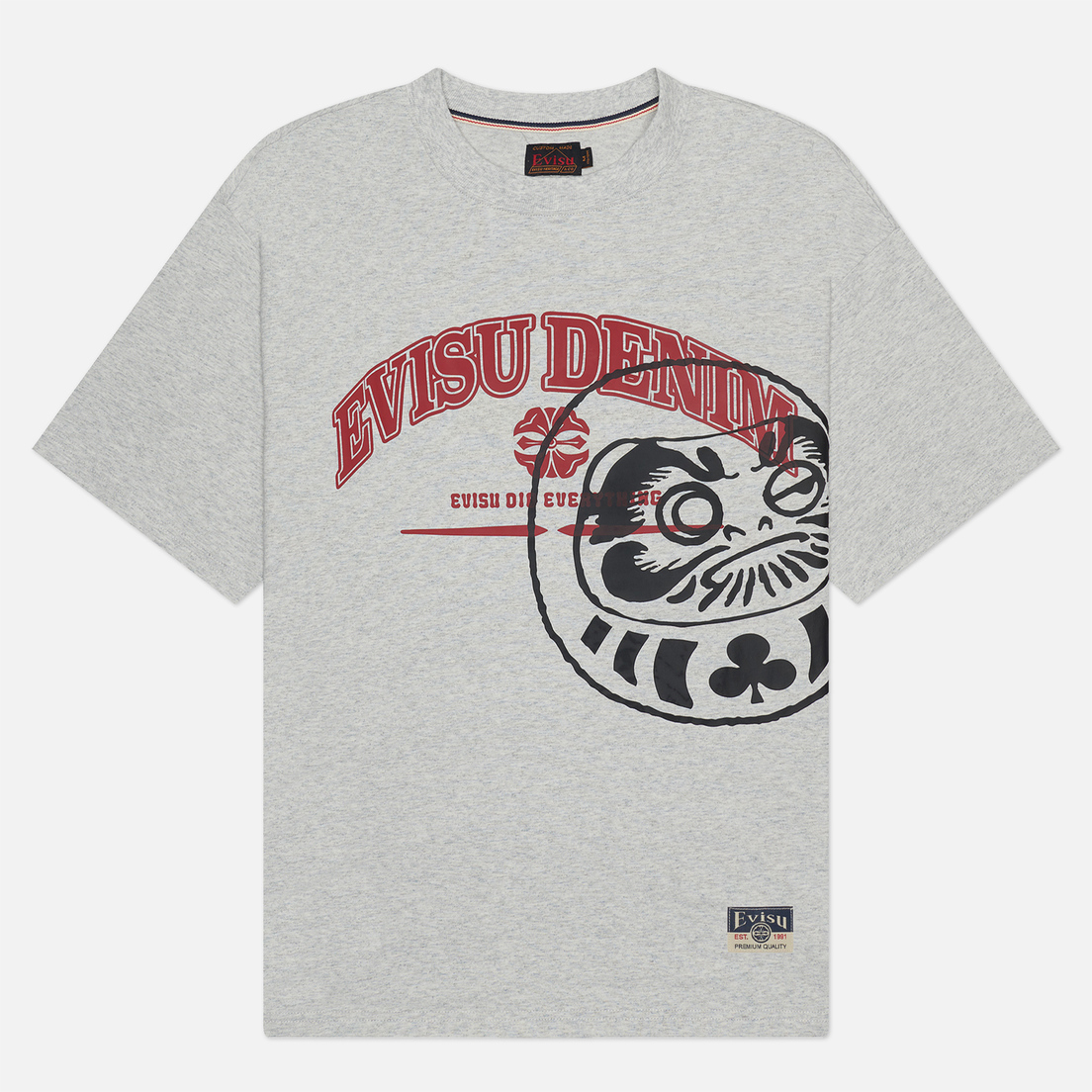 Evisu Мужская футболка Daruma Overlay Printed