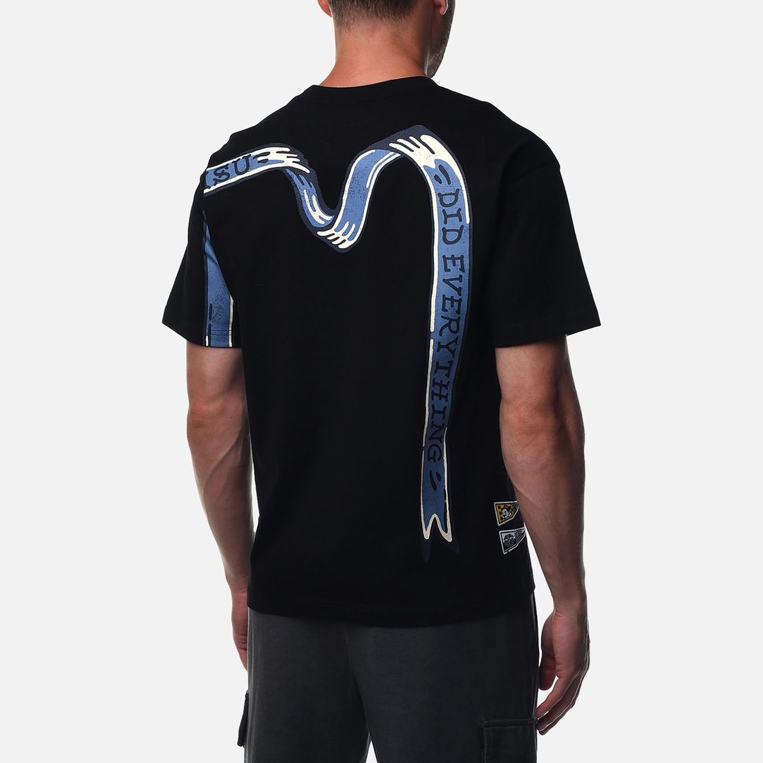 Evisu Мужская футболка Ribbon Daicock Printed