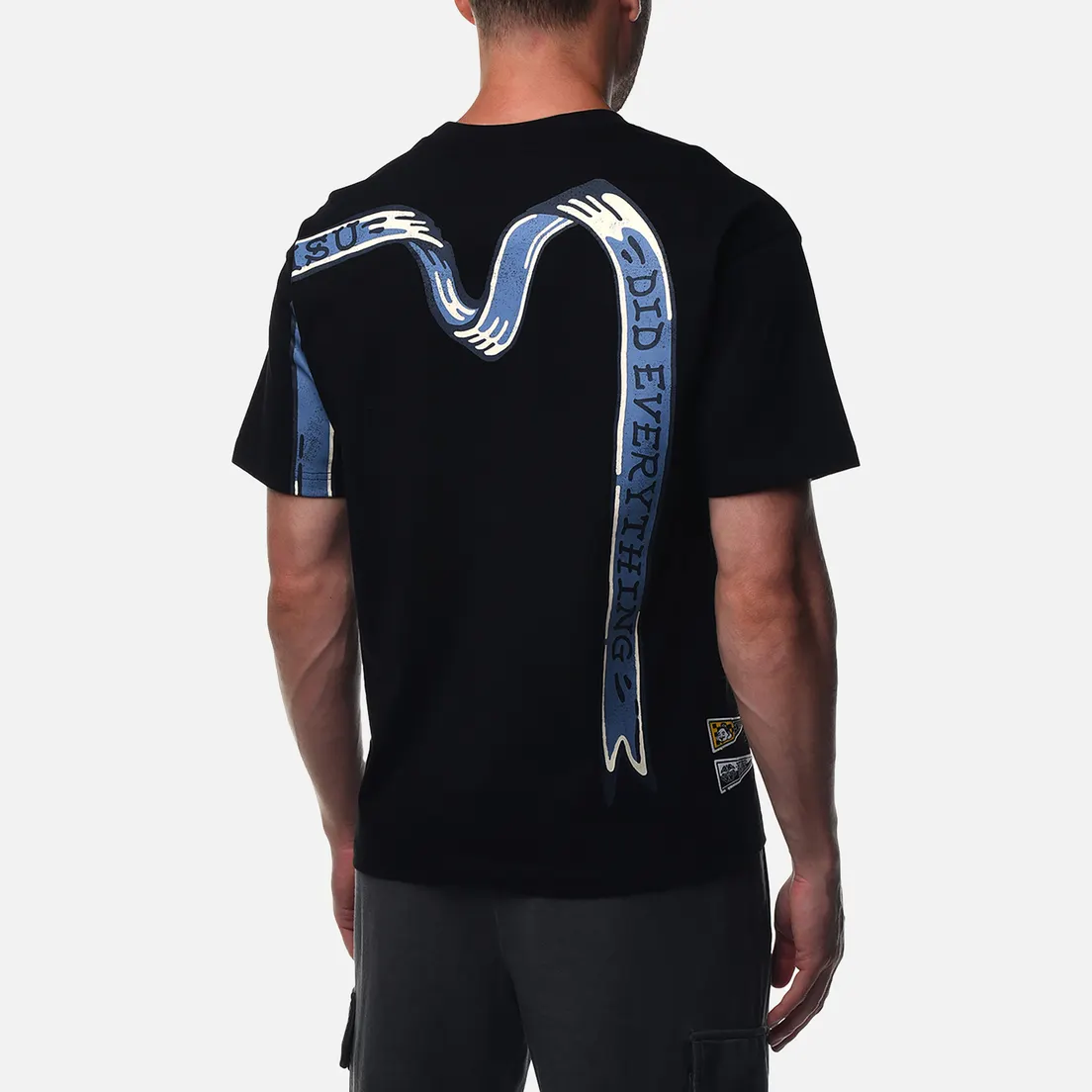 Evisu Мужская футболка Ribbon Daicock Printed