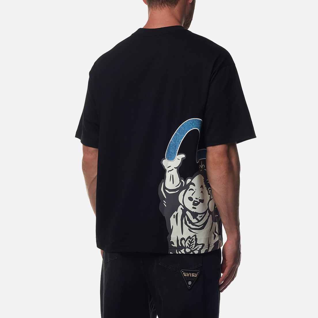 Evisu Мужская футболка GodHead Printed Seagull Embroidery