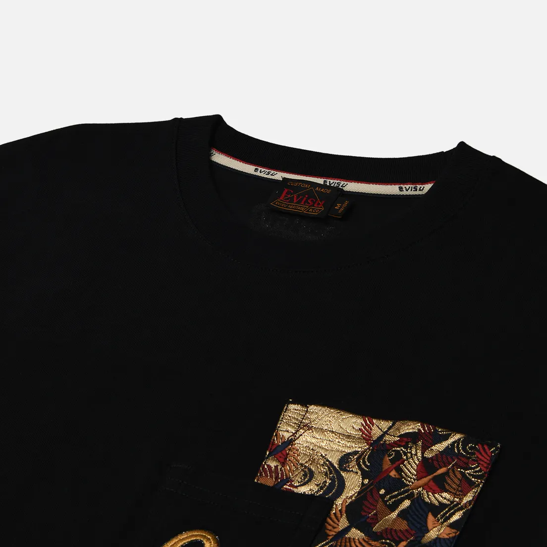 Evisu Мужская футболка Seagull Embroidery & Brocade Pocket