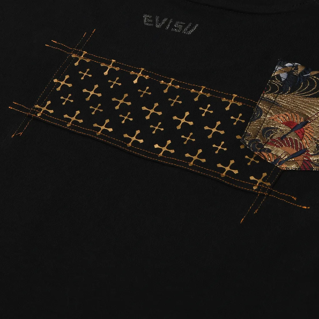 Evisu Мужская футболка Seagull Embroidery & Brocade Pocket