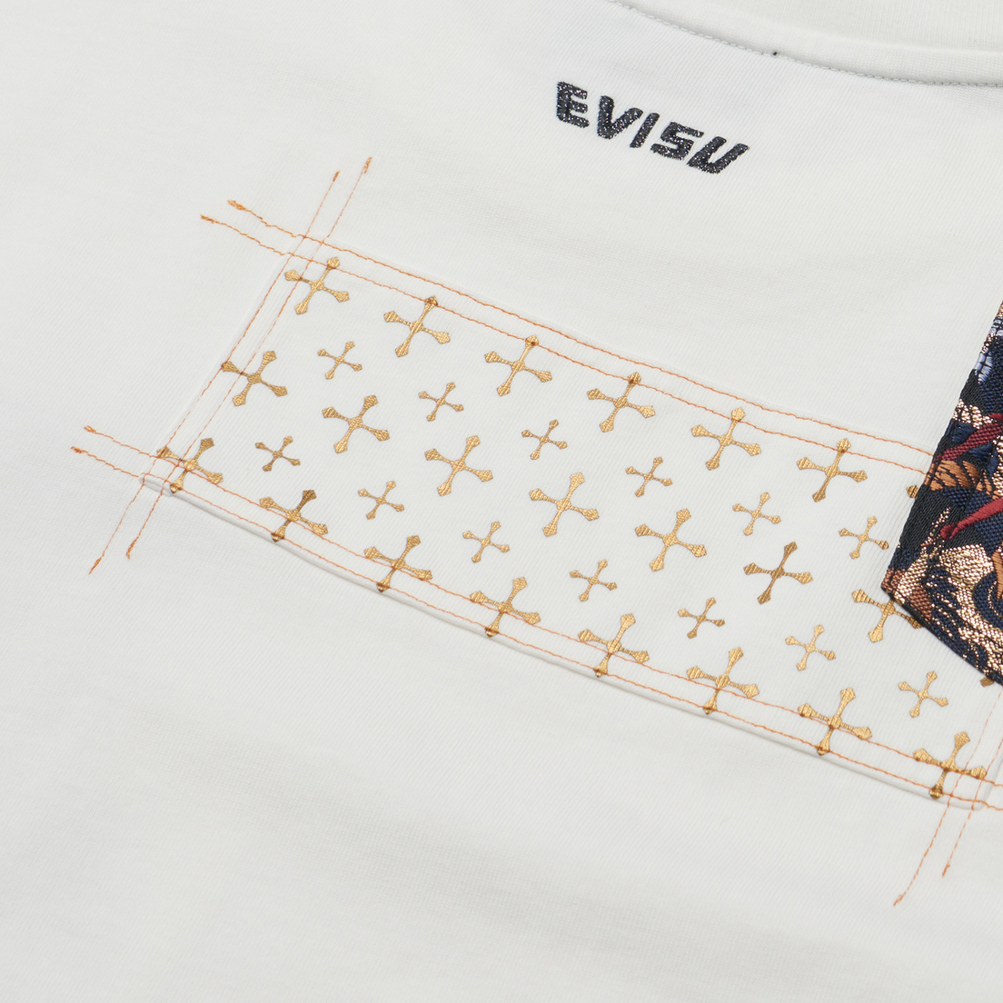 Evisu Мужская футболка Seagull Embroidery & Brocade Pocket