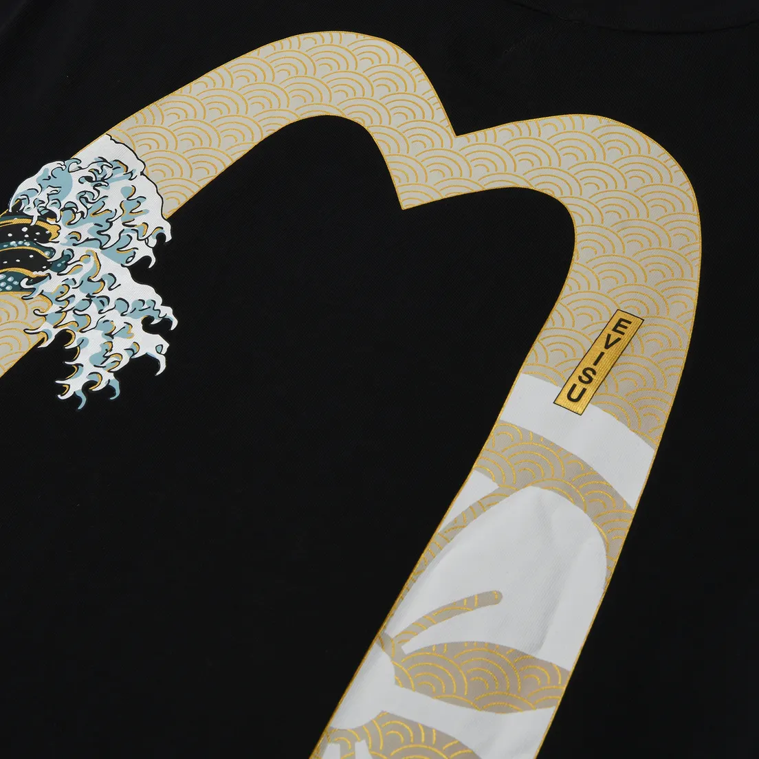 Evisu Мужская футболка Kamon Print & Wave Daicock Print