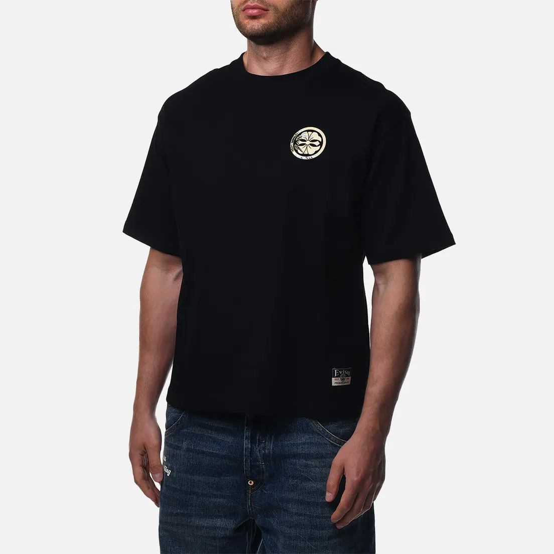 Evisu Мужская футболка Kamon Print & Wave Daicock Print