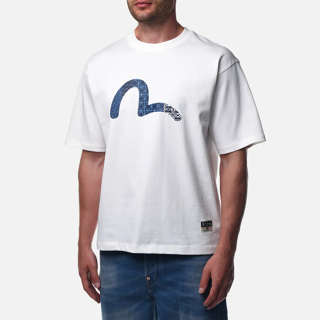 Evisu Мужская футболка Seagull Print & Pins