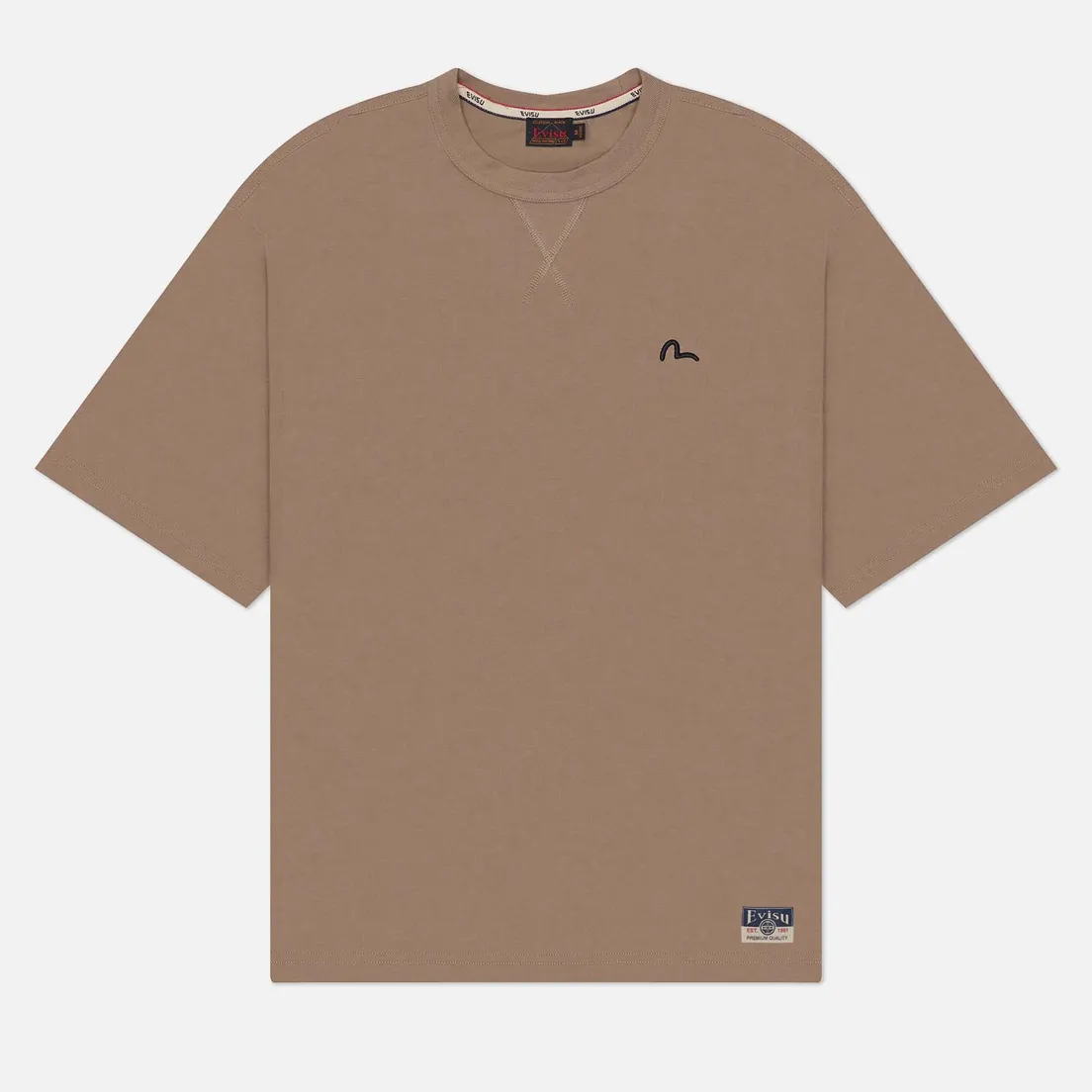 Evisu Мужская футболка Seagull Print & Lucky Charm Applique