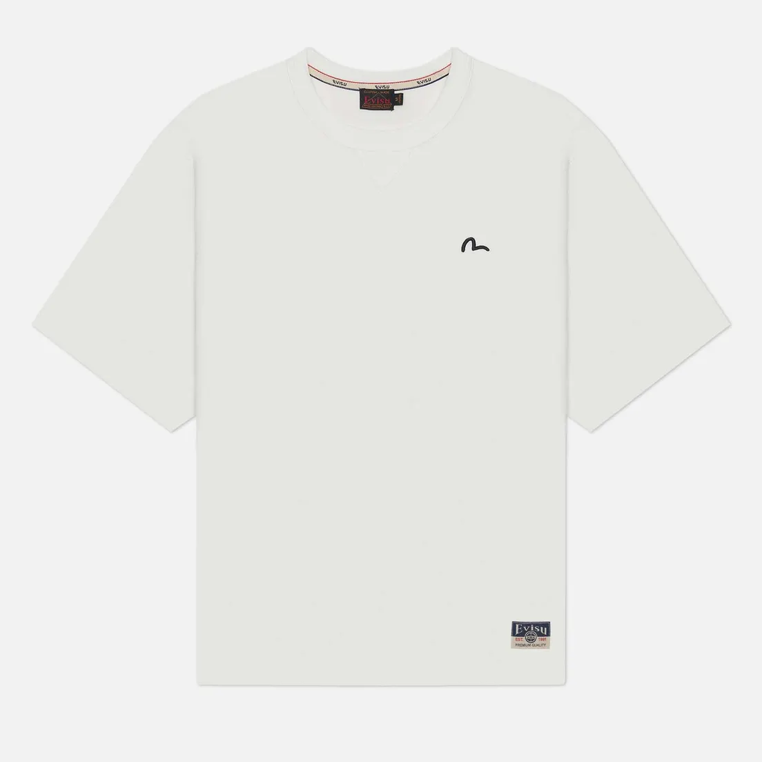 Evisu Мужская футболка Seagull Print & Lucky Charm Applique