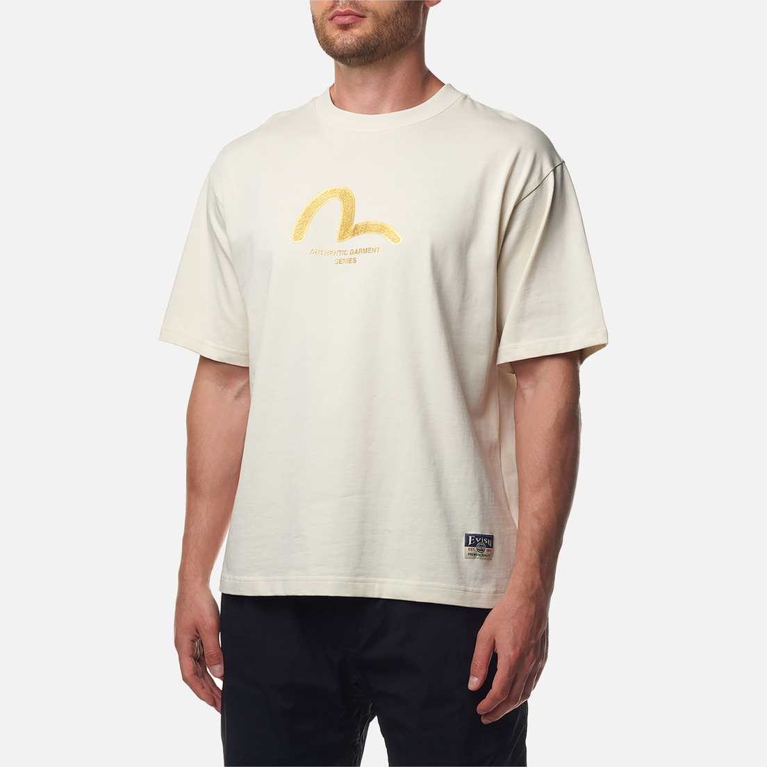 Evisu Мужская футболка Seagull Golden Print & Koinobori Print