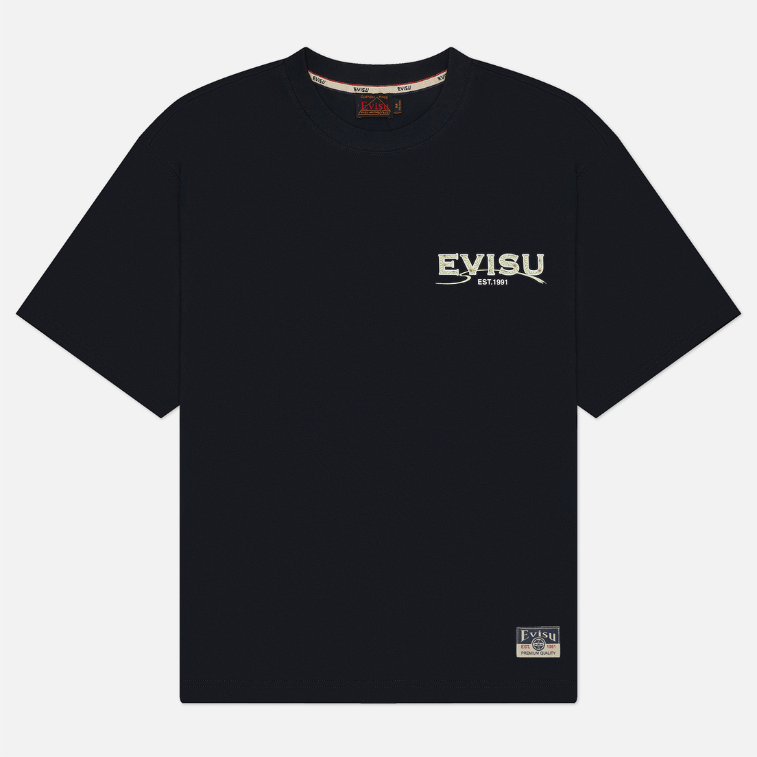 Evisu Мужская футболка Print Applique Seagull Print