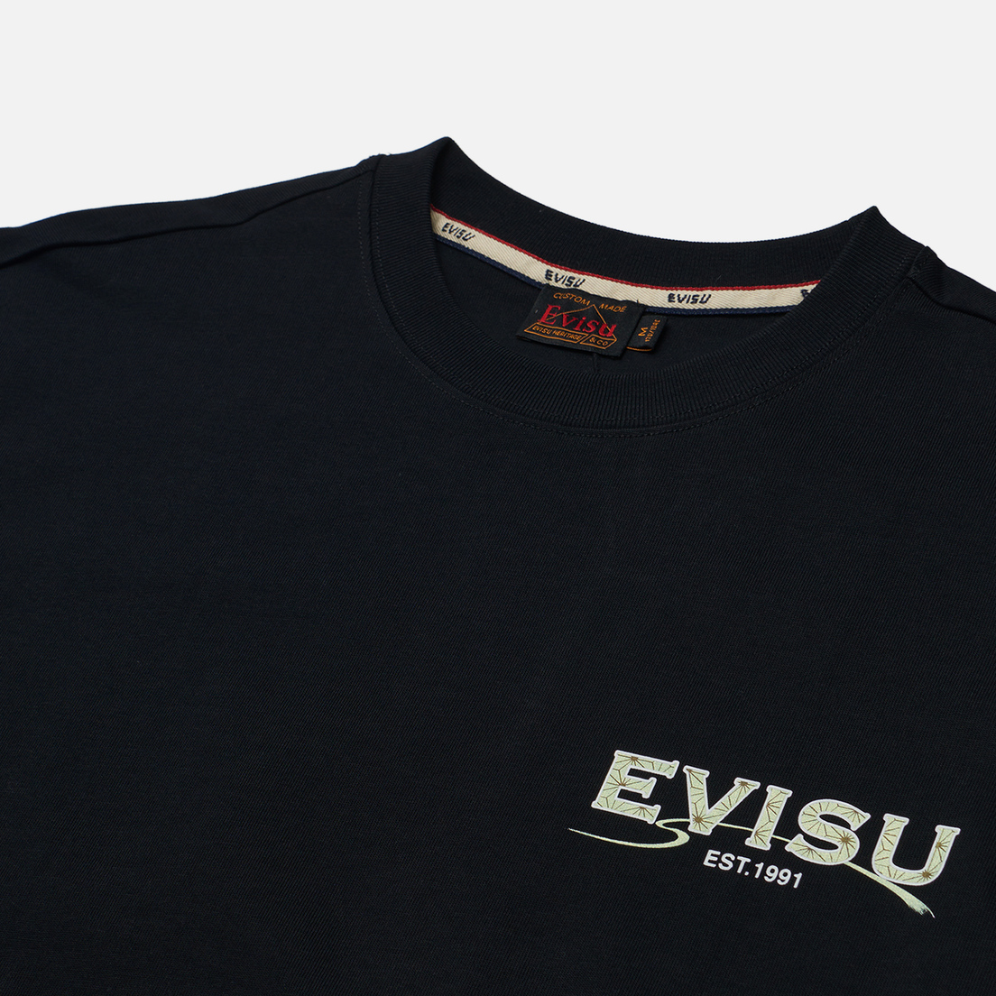 Evisu Мужская футболка Print Applique Seagull Print