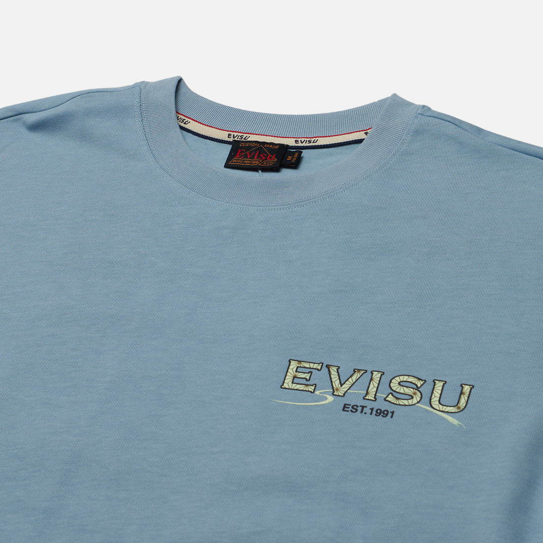 Evisu Мужская футболка Print Applique Seagull Print