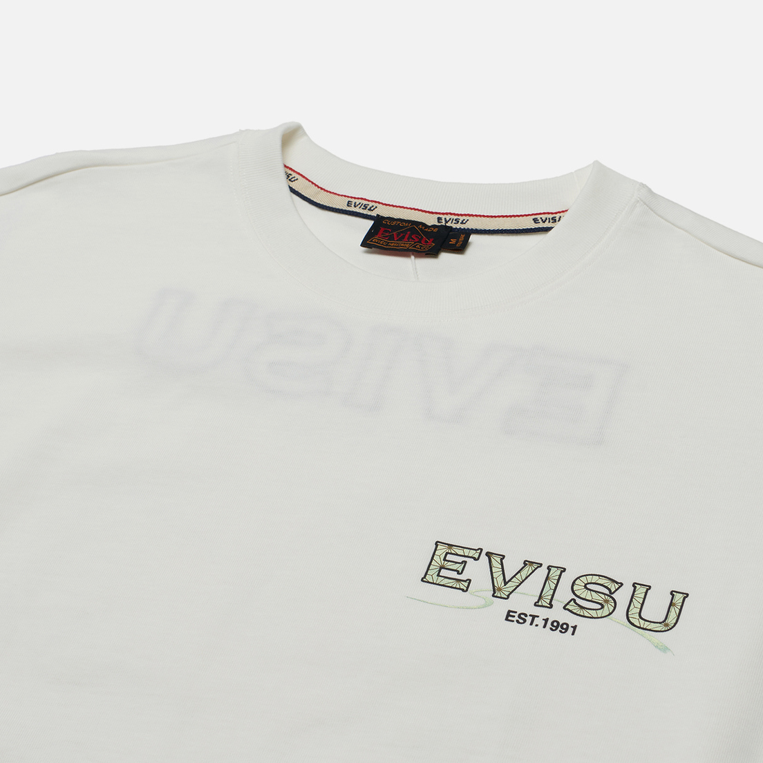 Evisu Мужская футболка Print Applique Seagull Print