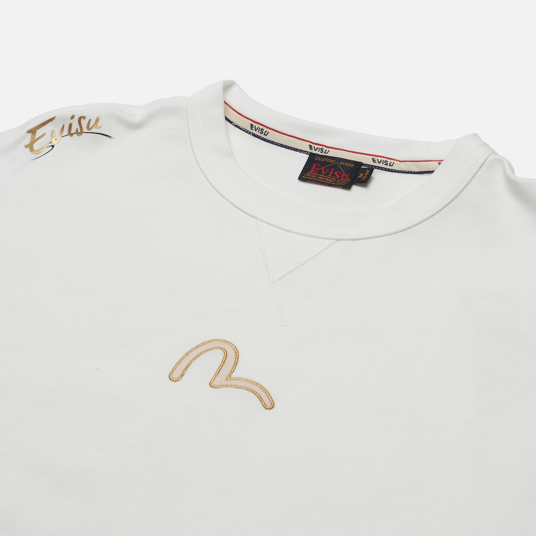 Evisu Мужская футболка Seagull Applique & Daicock & Carp Print