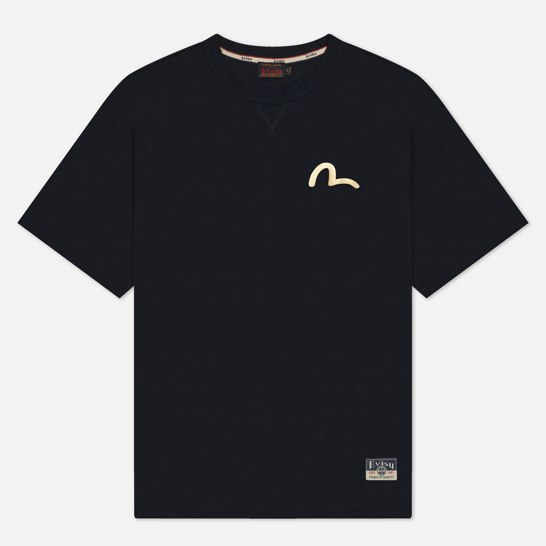 Evisu Мужская футболка Seagull Print Kamon Applique