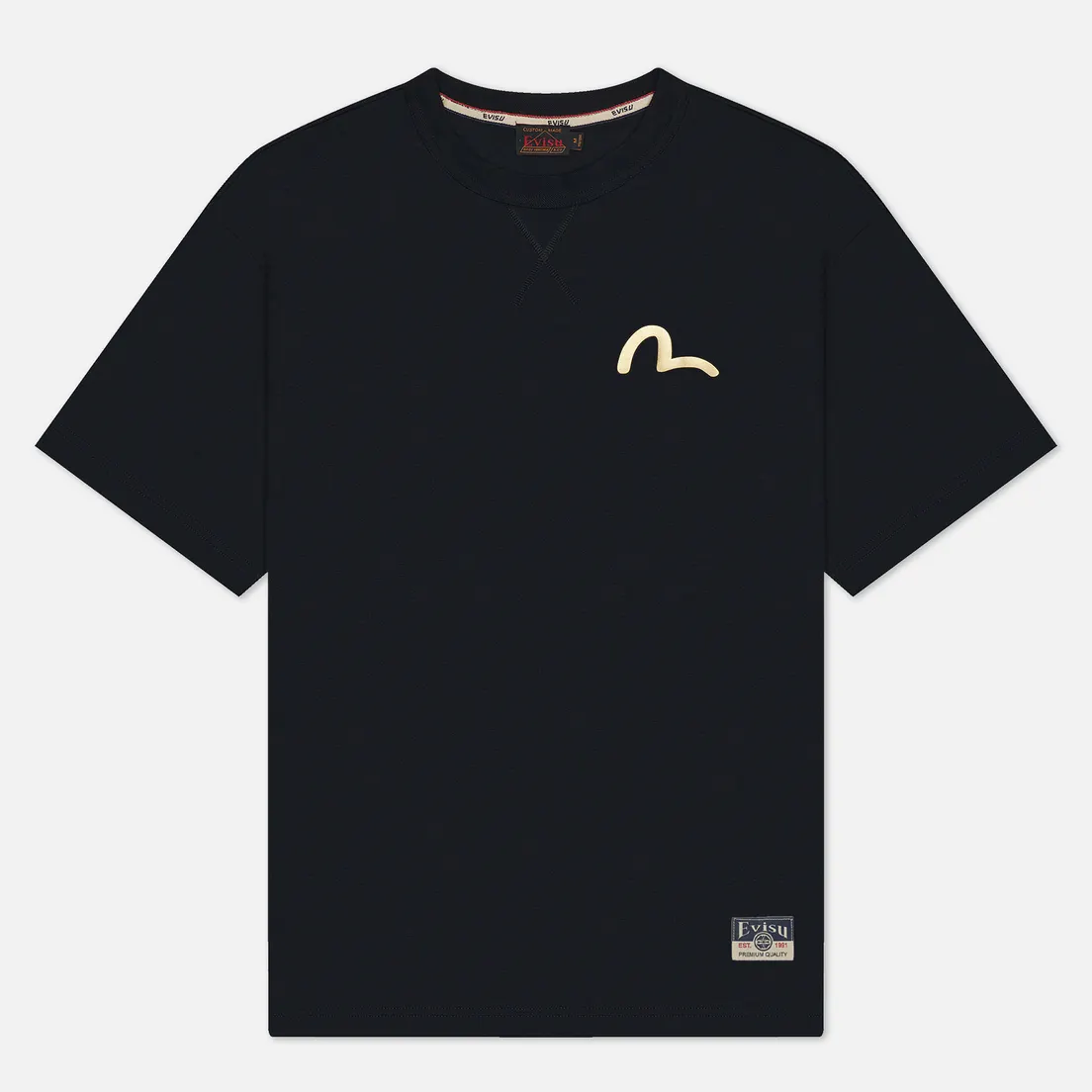 Evisu Мужская футболка Seagull Print Kamon Applique
