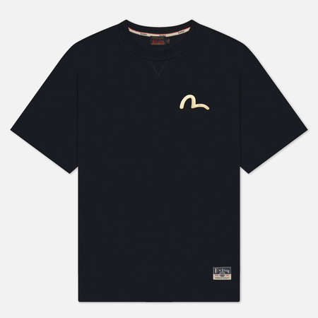 Мужская футболка Evisu Seagull Print Kamon Applique, цвет чёрный, размер XL