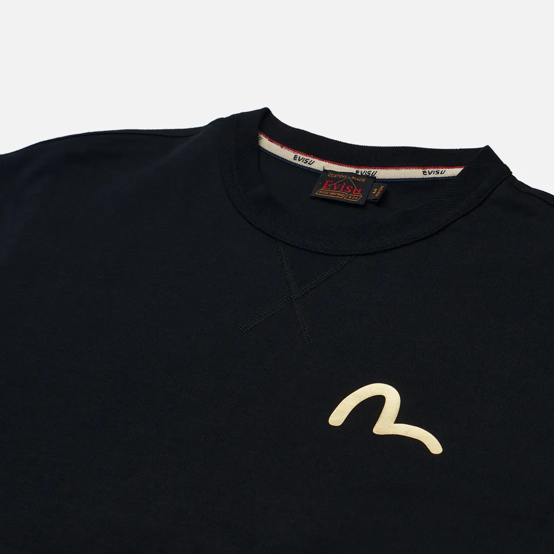 Evisu Мужская футболка Seagull Print Kamon Applique