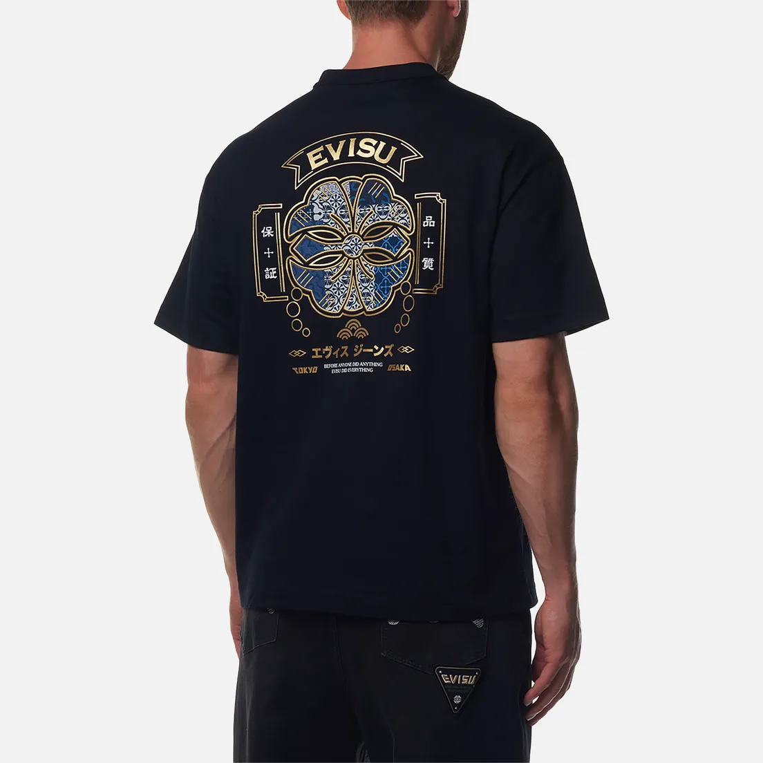 Evisu Мужская футболка Seagull Print Kamon Applique