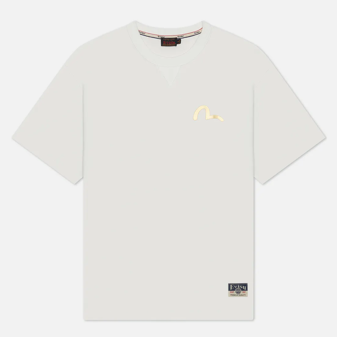 Evisu Мужская футболка Seagull Print Kamon Applique