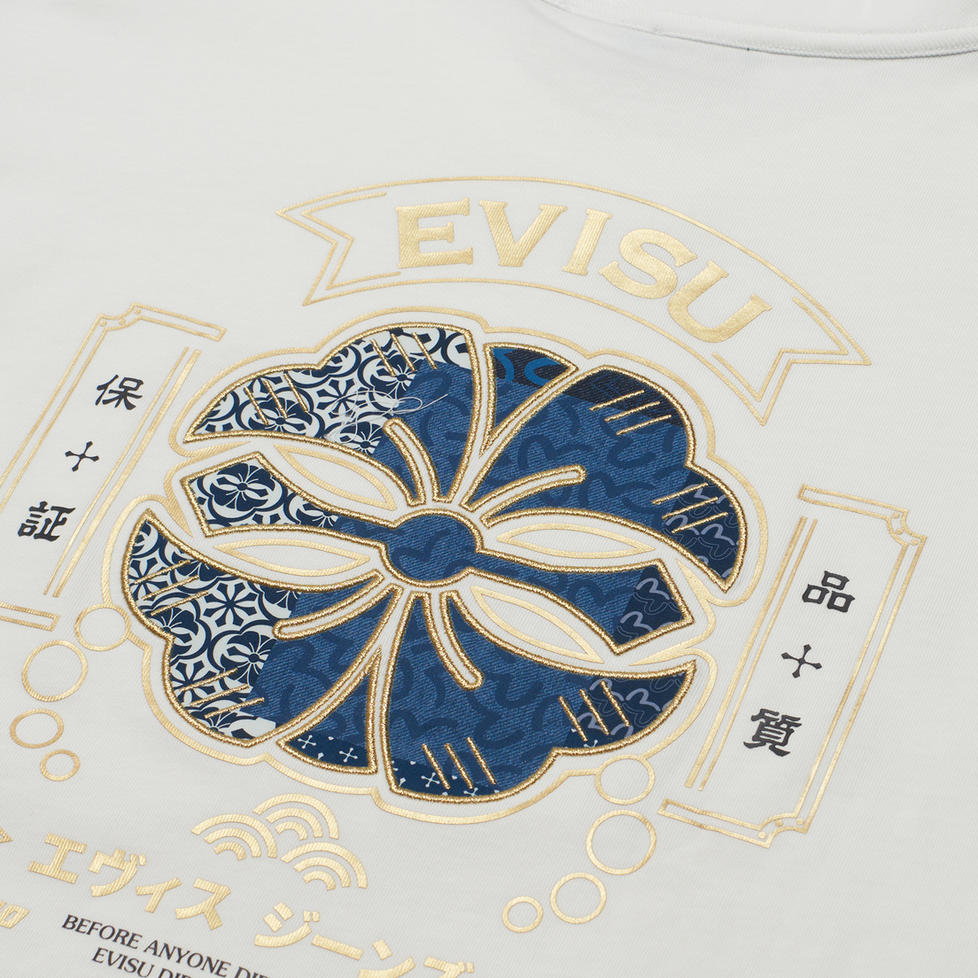 Evisu Мужская футболка Seagull Print Kamon Applique