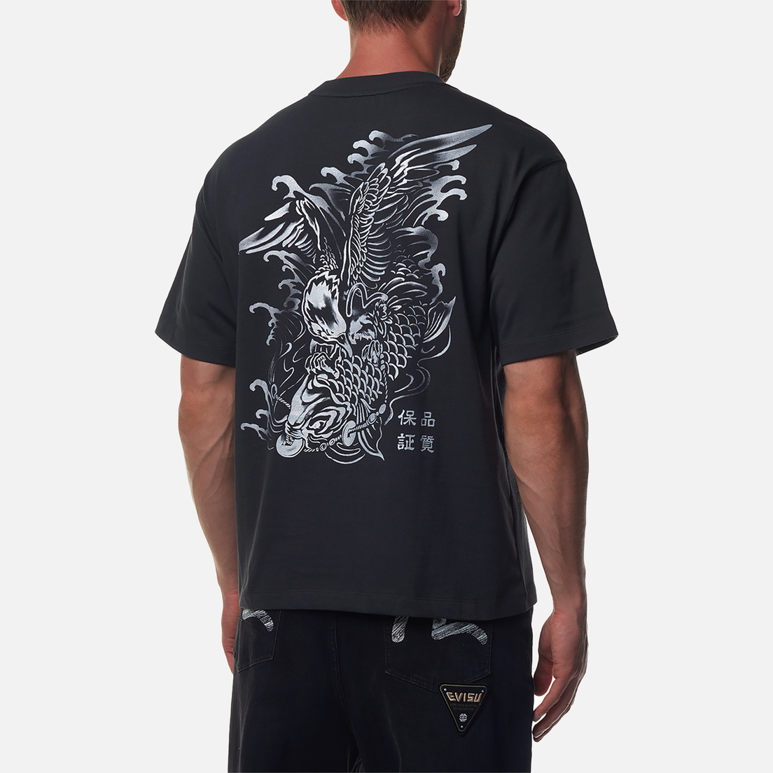 Evisu Мужская футболка Seagull Carp Print