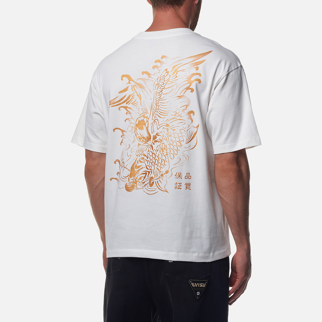 Evisu Мужская футболка Seagull Carp Print