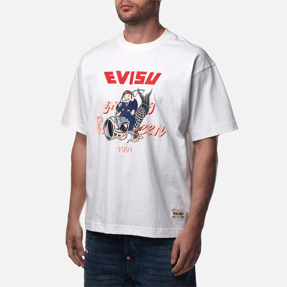 Evisu Мужская футболка Godhead & Koinobori Print